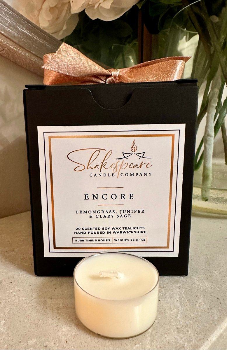 Encore Tealights - Box of 20 - Shakespeare Candle Company