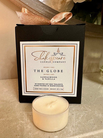 The Globe Tealights - Box of 20 - Shakespeare Candle Company